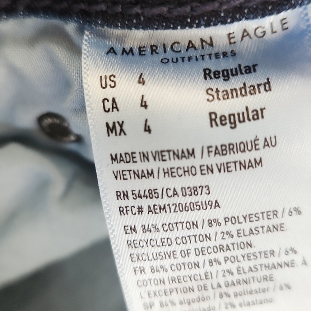 American Eagle Outfitters Women's Dark Festival Flare, Stretch Jeans, Size 4 - Picture 4 of 7